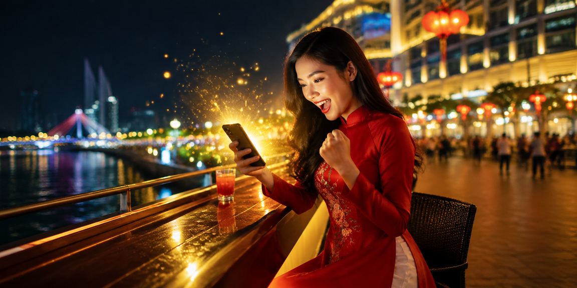 Người dùng Đà Nẵng tham gia cá cược thể thao trực tuyến với trang phục áo dài truyền thống
