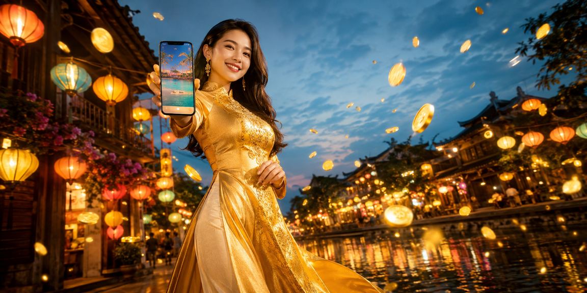 Người chơi Hà Nội trải nghiệm trò chơi mới trên mobile với áo dài truyền thống