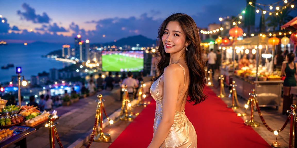 Không khí chợ đêm Phú Quốc sôi động với người chơi slot game trực tuyến trên điện thoại